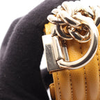 Chanel Shoulder Bag Boy Small Yellow Caviar Leather Chain — view 8