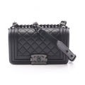 Chanel Shoulder Bag Boy Small Black Lambskin Chain