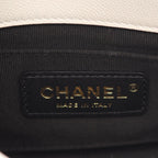 Chanel Shoulder Bag Mini Quilted White Caviar Leather Small Flap Chain — view 4