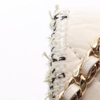 Chanel Shoulder Bag Quilted 2-Way White Calf Fabric — view 7