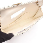 Chanel Shoulder Bag Quilted 2-Way White Calf Fabric — view 3