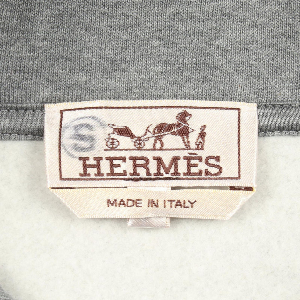 Hermes Hoodie Puzzle Equestre Leather Patch Brushed Lining Cotton Pullover — view 3