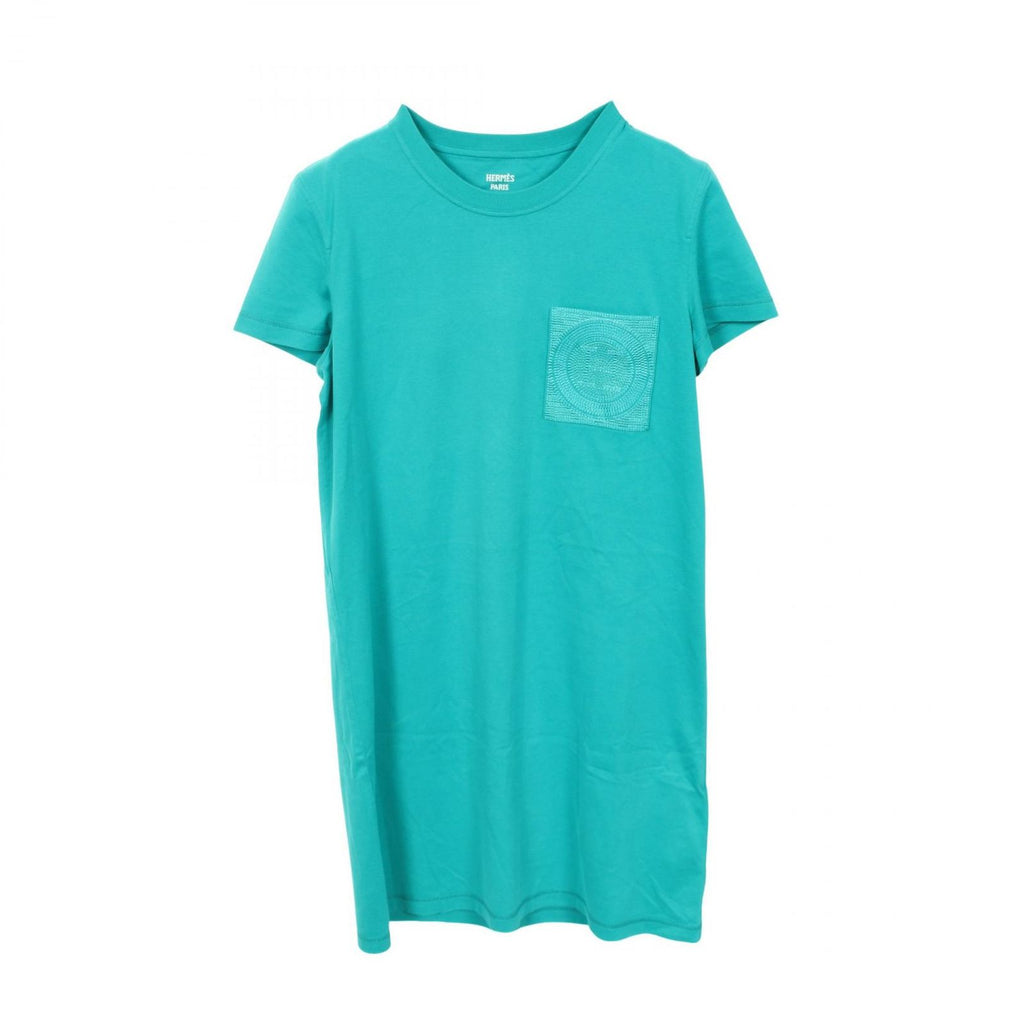 Hermes Dress T-Shirt with Embroidered Pocket Cotton