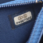 Chanel Shoulder Bag Quilted Chain Wallet Blue Caviar Leather — view 5