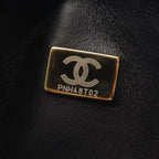 Chanel Shoulder Bag Quilted Double Flap Black White Lambskin Bicolor Chain — view 5