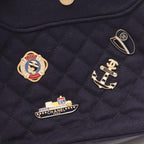 Chanel Shoulder Bag Paris Hamburg Navy Wool Small — view 7
