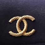 Chanel Shoulder Bag Paris Hamburg Navy Wool Small — view 8