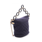 Chanel Shoulder Bag Paris Hamburg Navy Wool Small — view 2