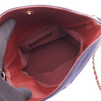 Chanel Shoulder Bag Paris Hamburg Navy Wool Small — view 3