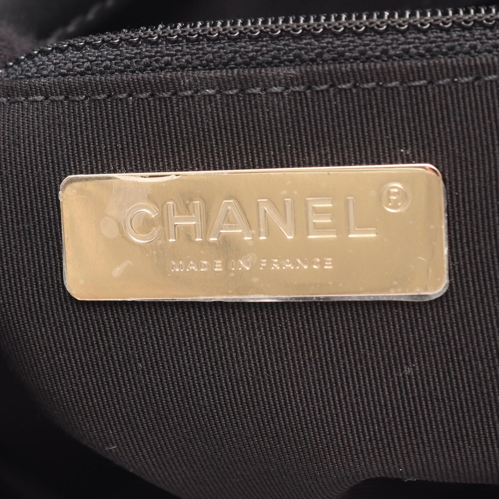 Chanel Shoulder Bag CC Logo Black Multicolor Fabric Leather Round Flap Chain — view 4