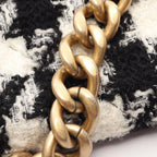 Chanel Shoulder Bag 19 Maxi Houndstooth 2-Way Black White Fabric Leather 19 — view 7