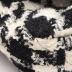 Chanel Shoulder Bag 19 Maxi Houndstooth 2-Way Black White Fabric Leather 19 — view 6
