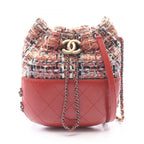 Chanel Shoulder Bag Gabriel de Drawstring Chain Multi Fabric Leather de Small