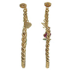 Louis Vuitton Cles All Sweet Monogram Gold Plated Earrings — view 3