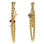 Louis Vuitton Cles All Sweet Monogram Gold Plated Earrings