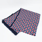 Louis Vuitton Ten Shawl Pattern Navy Cotton Hemp Scarf — view 2