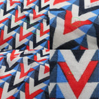 Louis Vuitton Ten Shawl Pattern Navy Cotton Hemp Scarf — view 7