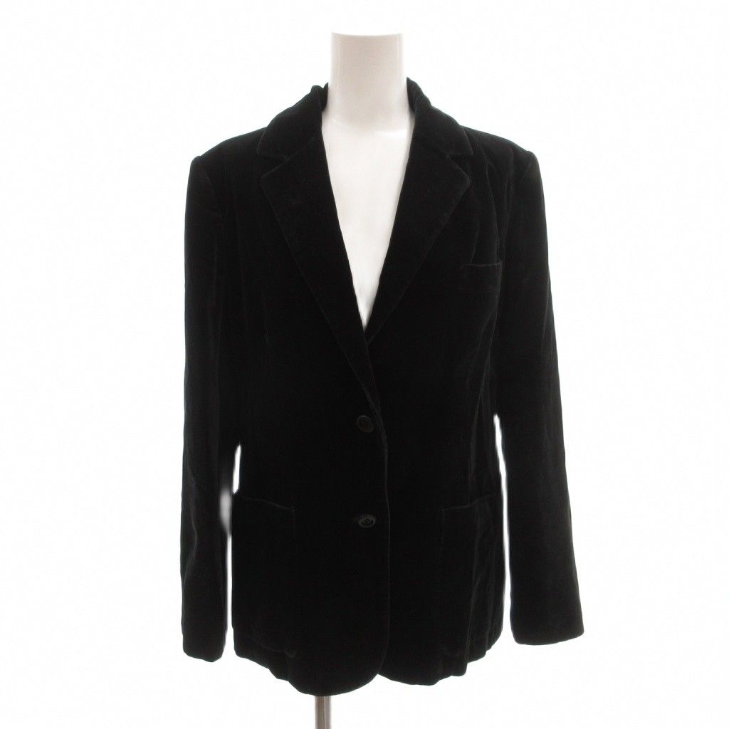 Dior Vintage Velour Tailored Jacket M Fully Lined Black Single TQ