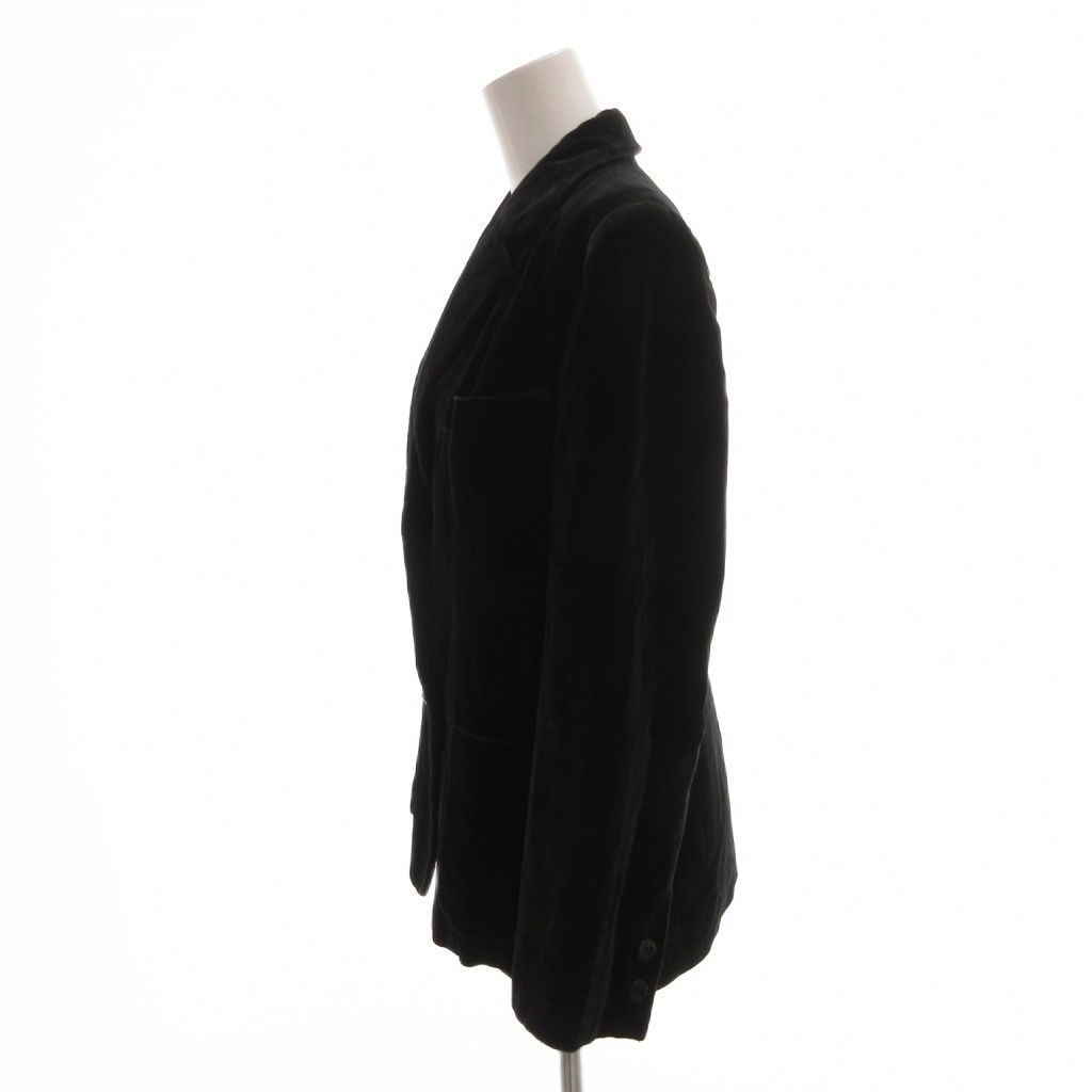 Dior Vintage Velour Tailored Jacket M Fully Lined Black Single TQ — view 3