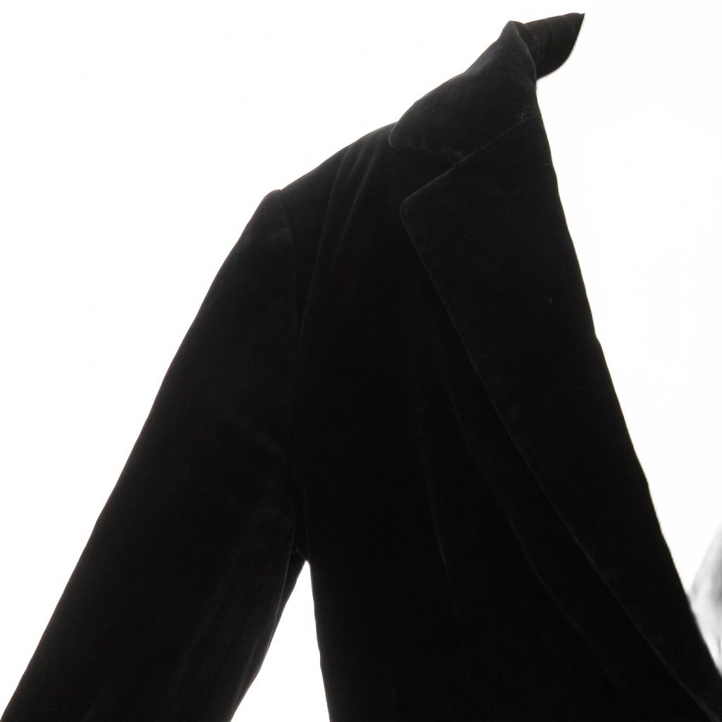 Dior Vintage Velour Tailored Jacket M Fully Lined Black Single TQ — view 5
