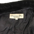 Dior Vintage Velour Tailored Jacket M Fully Lined Black Single TQ — view 7
