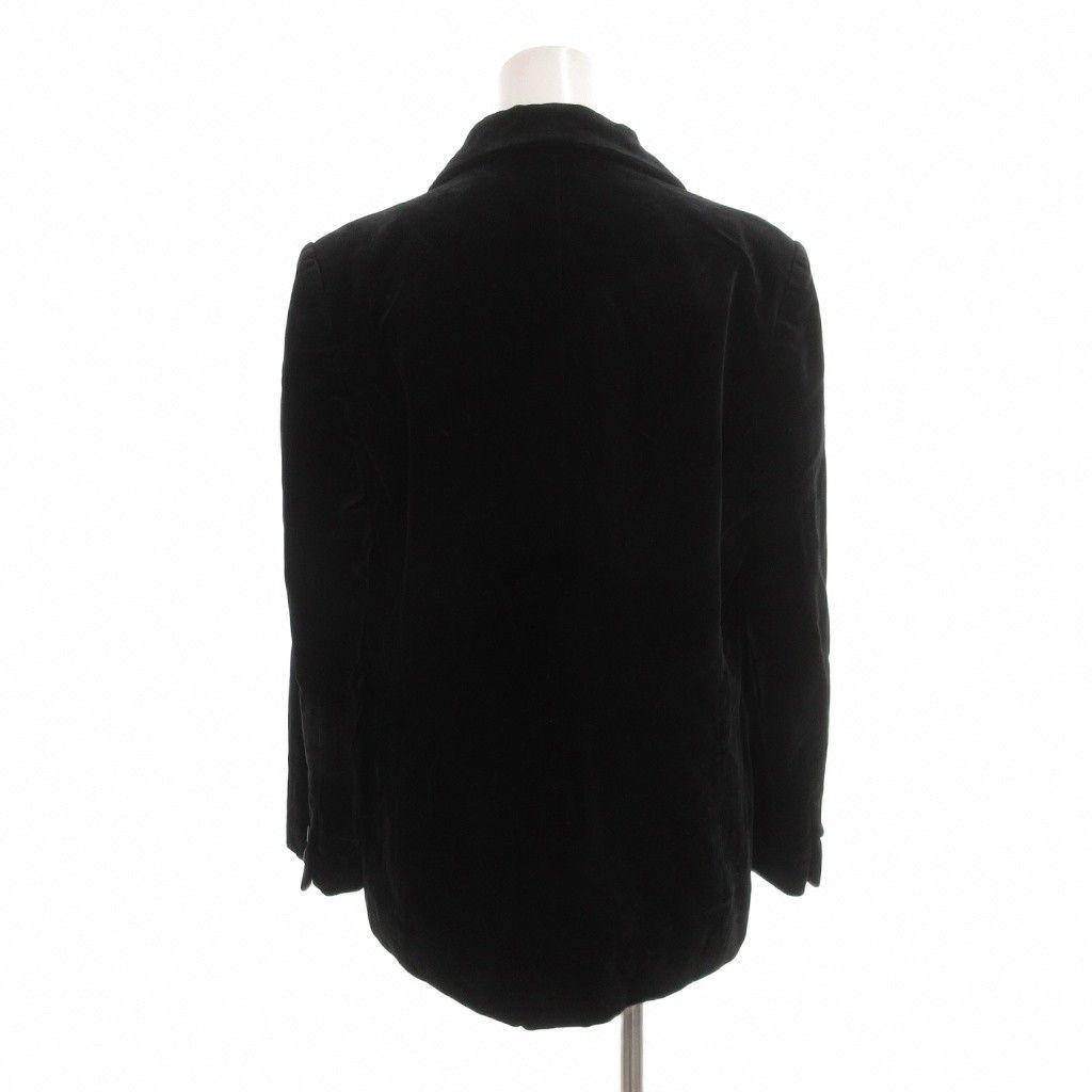 Dior Vintage Velour Tailored Jacket M Fully Lined Black Single TQ — view 2