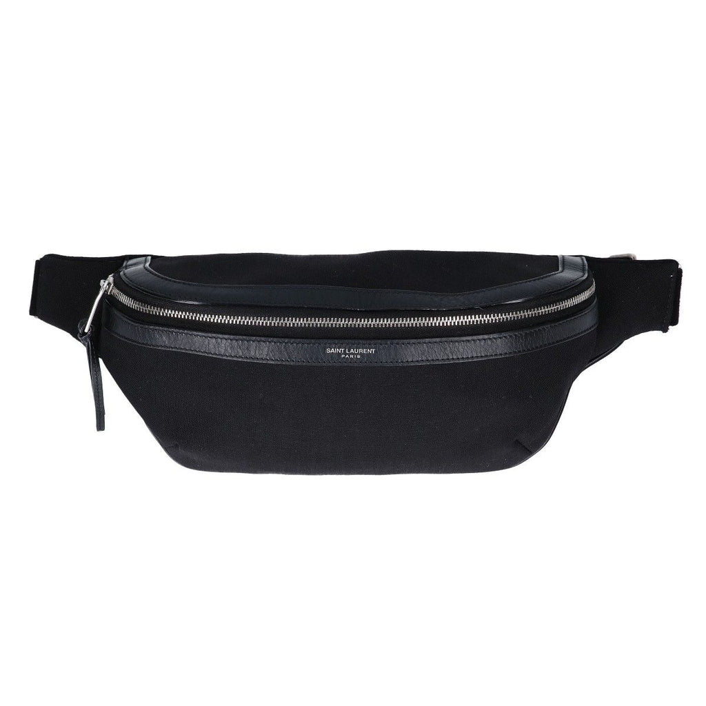 Saint Laurent Paris Canvas Leather Belt