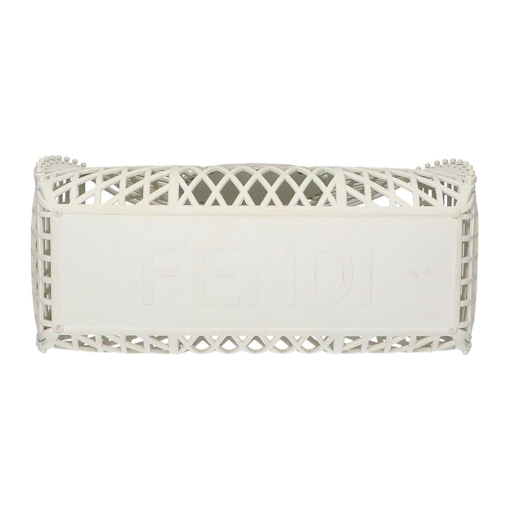 Fendi Basket Bag Handbag White — view 5