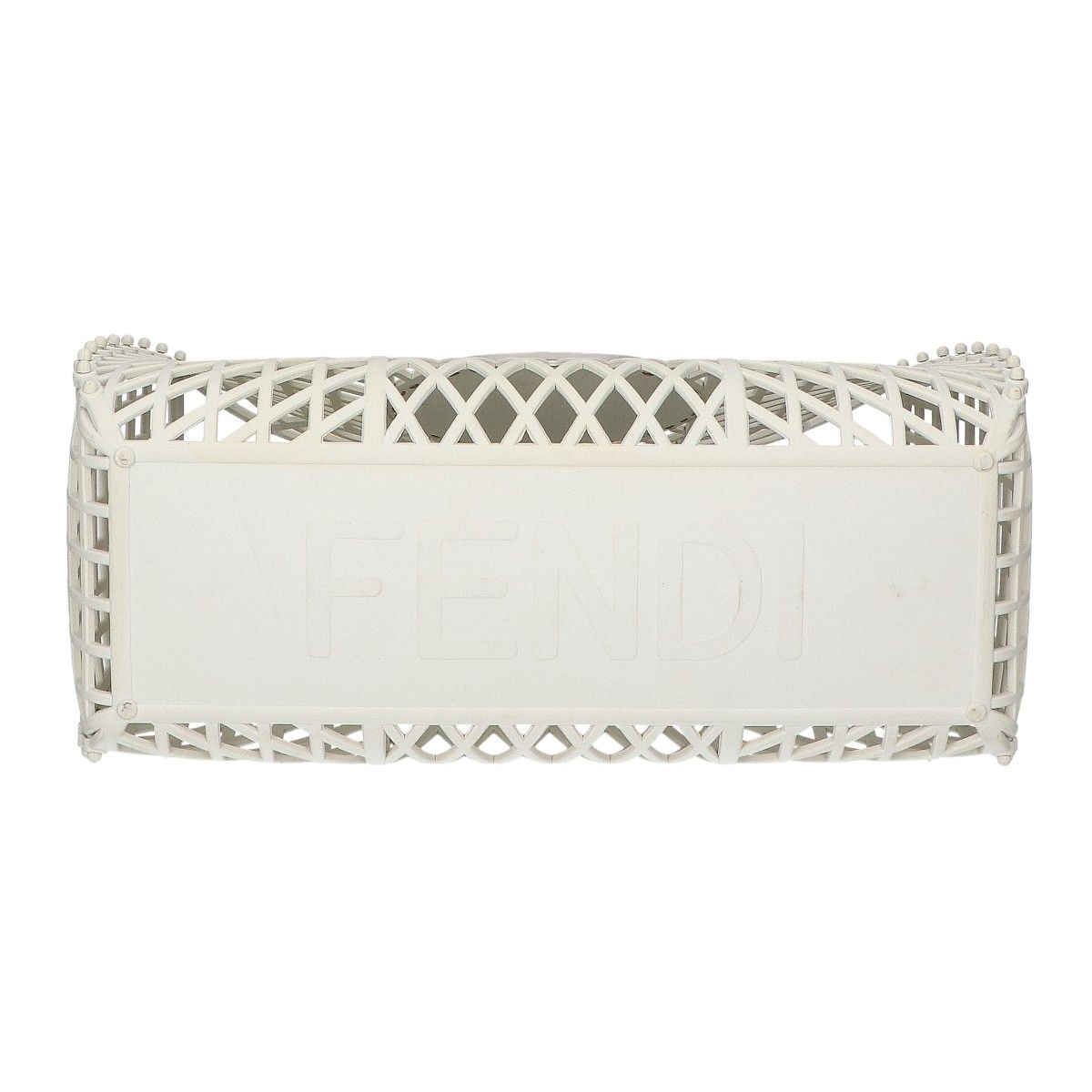 Fendi Basket Bag Handbag White — view 5