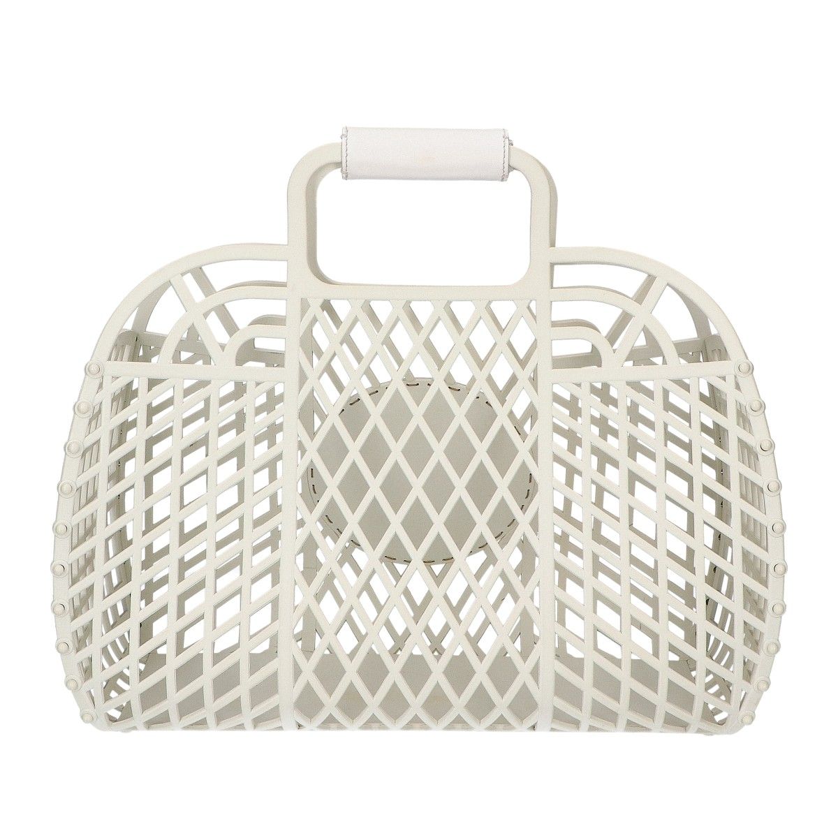 Fendi Basket Bag Handbag White — view 3