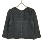 Chanel Black CC Button Knit Sweater 40 — view 2