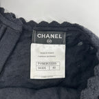 Chanel Black CC Button Knit Sweater 40 — view 3