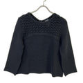 Chanel Black CC Button Knit Sweater 40