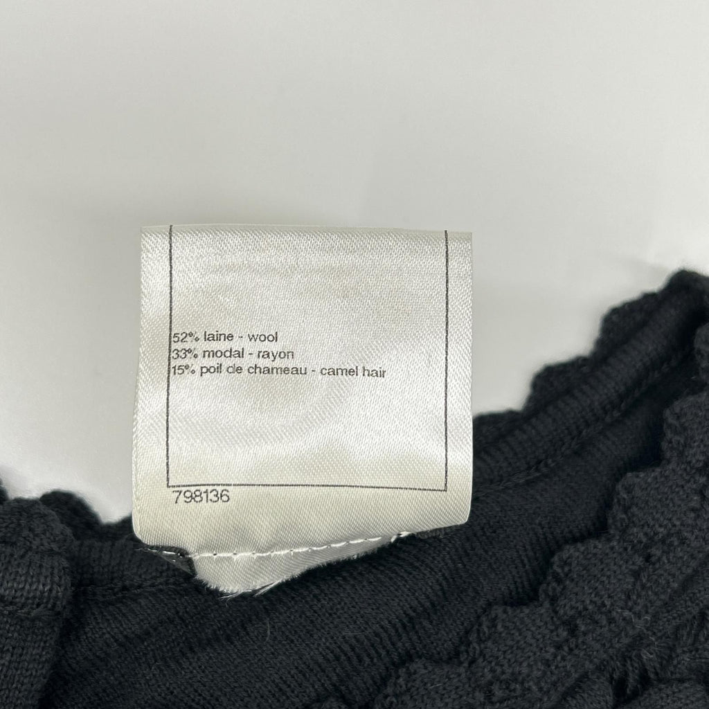Chanel Black CC Button Knit Sweater 40 — view 4
