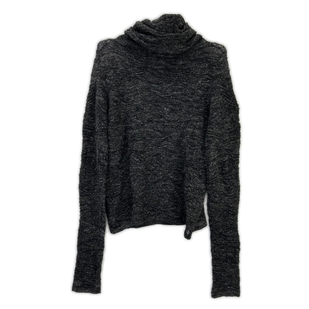 Chanel Gray Alpaca Blend Turtleneck Knit 38 Sweater — view 2