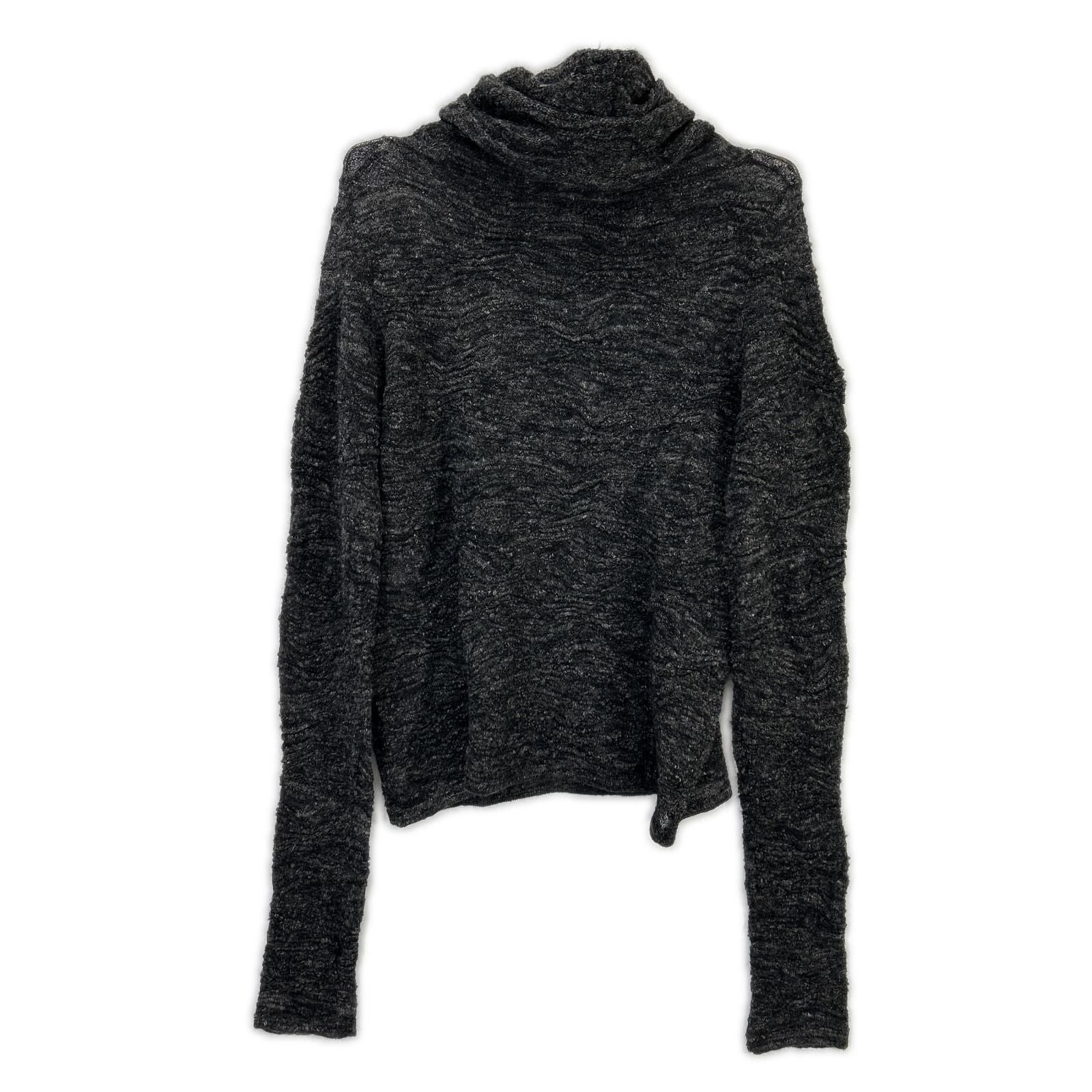 Chanel Gray Alpaca Blend Turtleneck Knit 38 Sweater — view 2