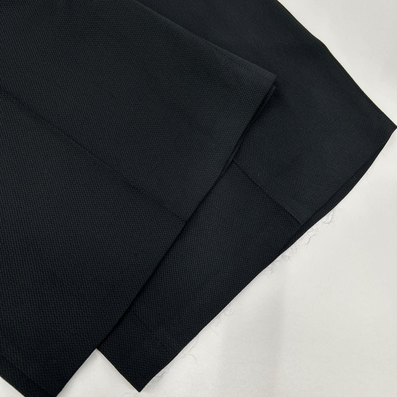 Hermes Black Rayon Silk 1 Tuck Wide Pants 34 — view 8