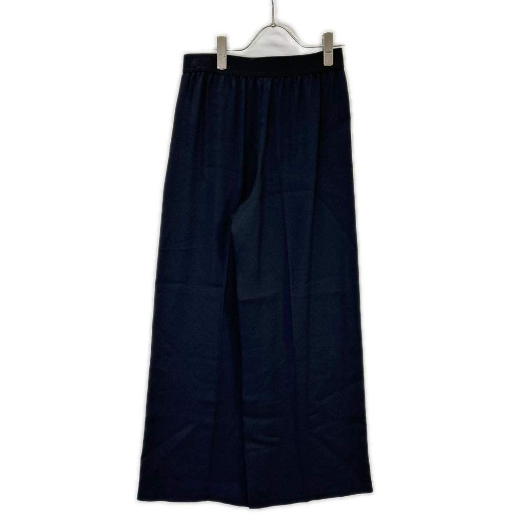 Hermes Black Rayon Silk 1 Tuck Wide Pants 34 — view 2