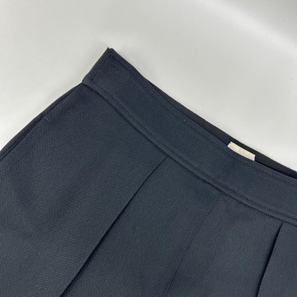 Hermes Black Rayon Silk 1 Tuck Wide Pants 34 — view 6