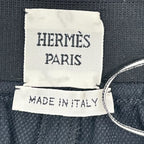 Hermes Black Rayon Silk 1 Tuck Wide Pants 34 — view 3