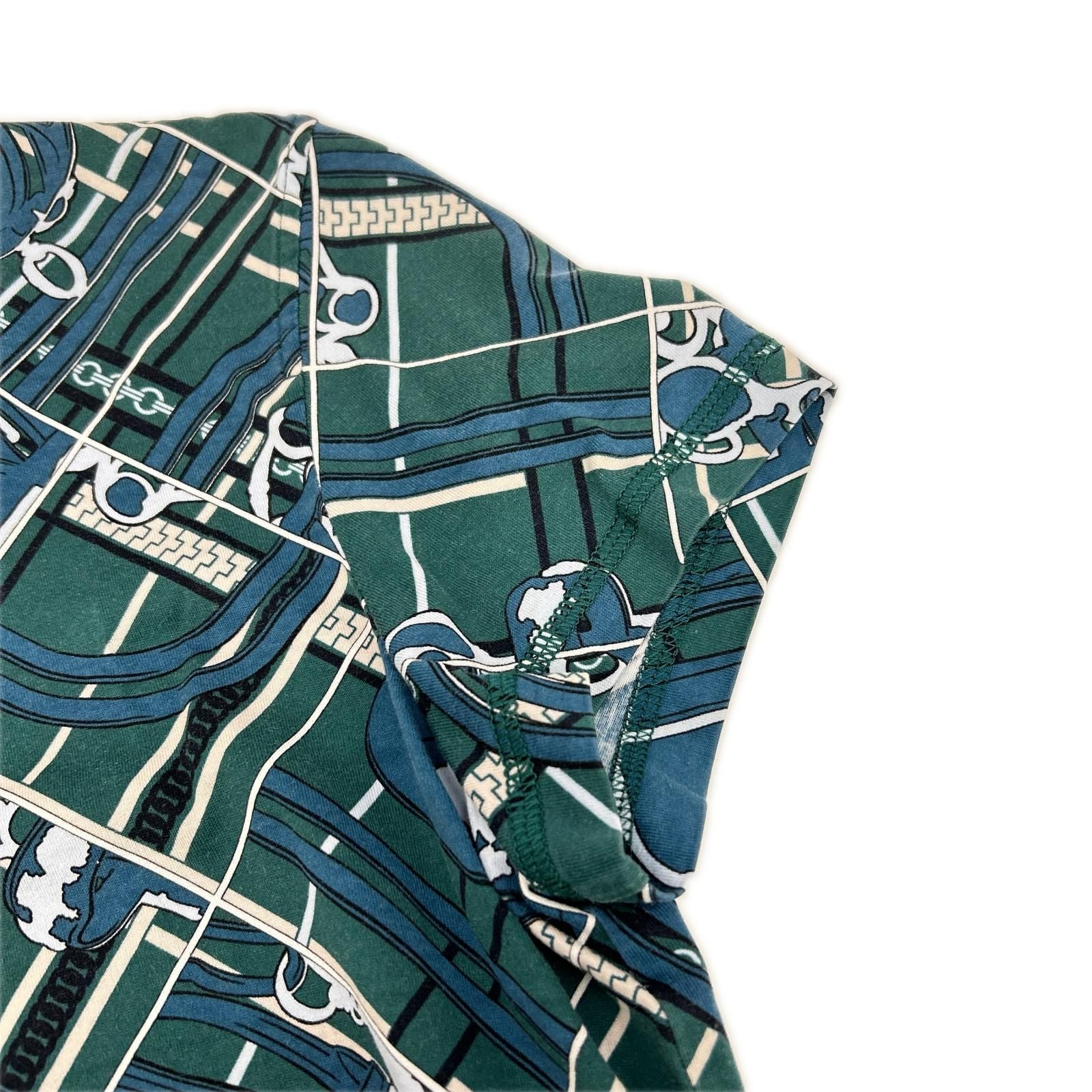Hermes Green en Desordre Et Chaines T-Shirt 36 — view 7