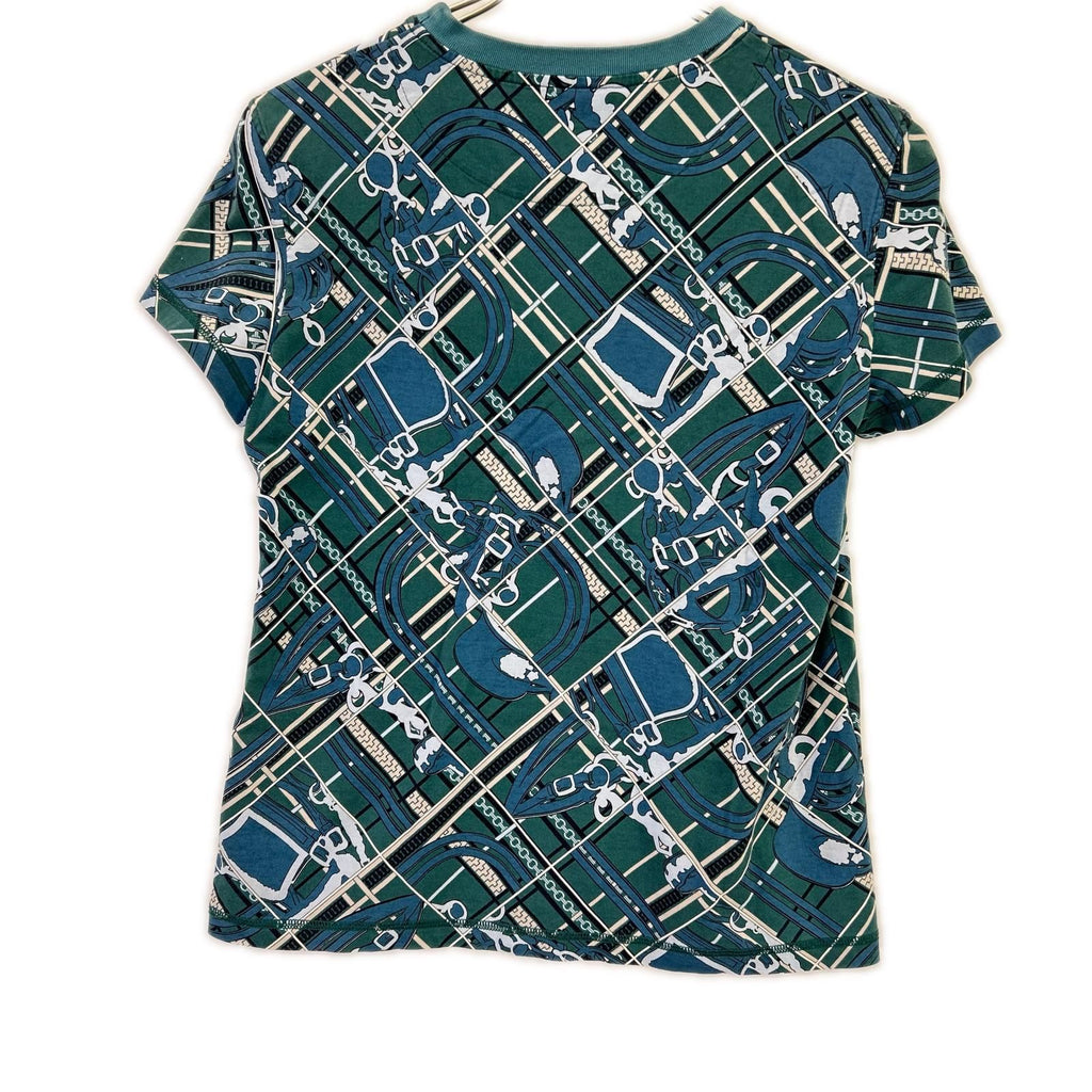 Hermes Green en Desordre Et Chaines T-Shirt 36 — view 2