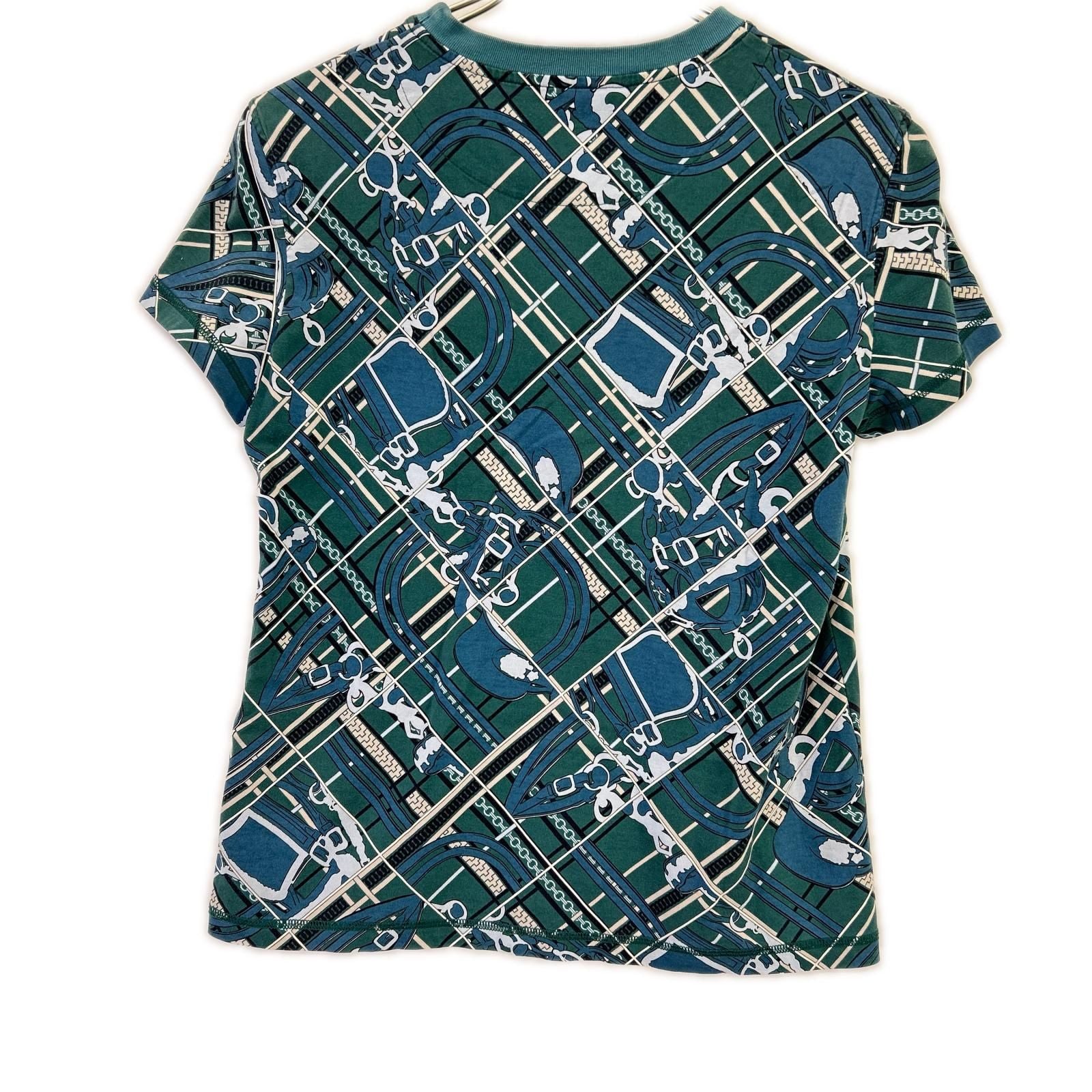 Hermes Green en Desordre Et Chaines T-Shirt 36 — view 2