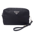 Prada Pouch Nylon Black Makeup Case Simple