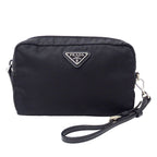 Prada Pouch Nylon Black Makeup Case Simple