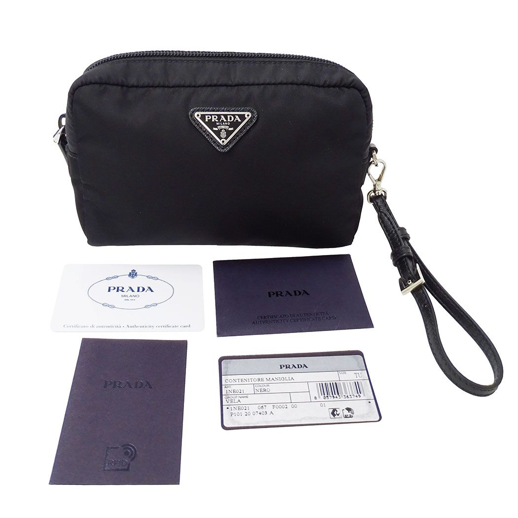 Prada Pouch Nylon Black Makeup Case Simple — view 5