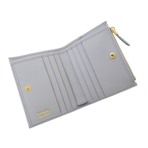 Prada Compact Wallet Gray — view 3
