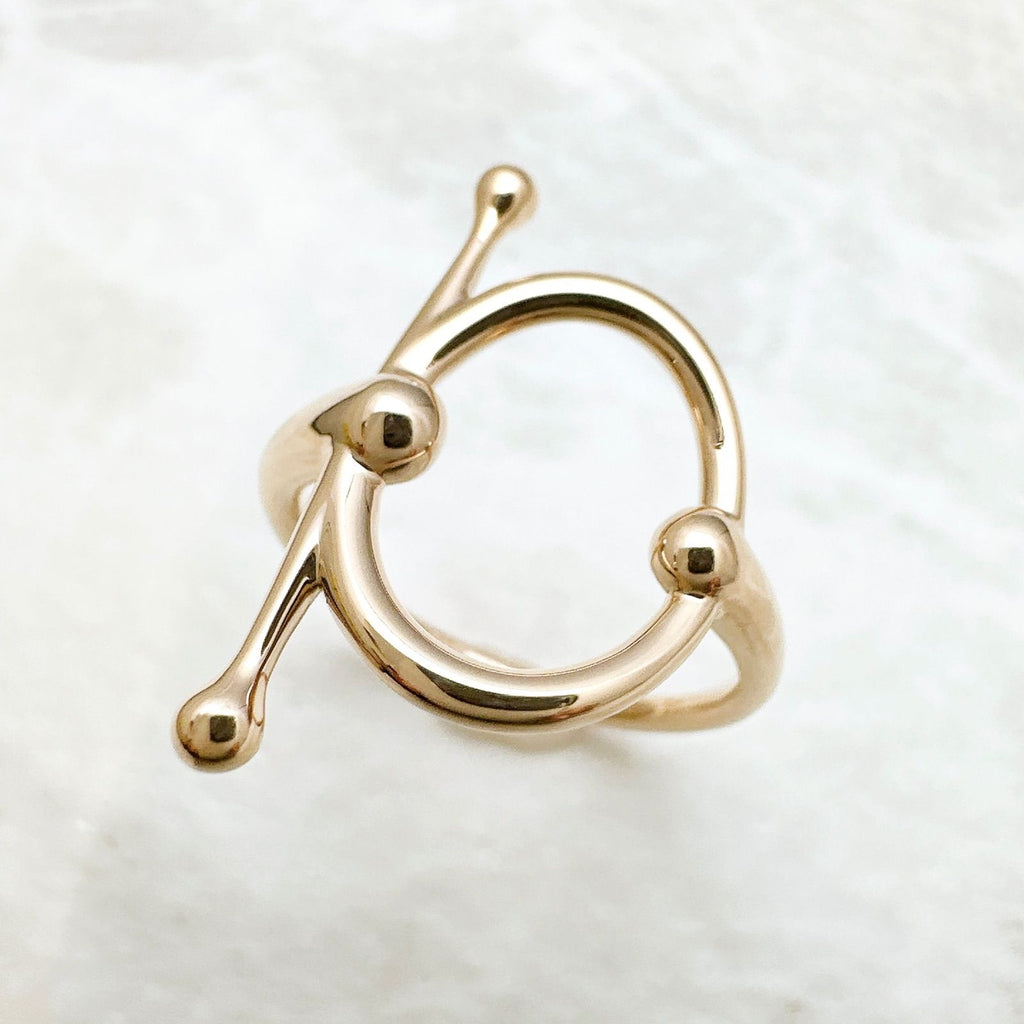 Hermes Pink Gold Ring — view 4