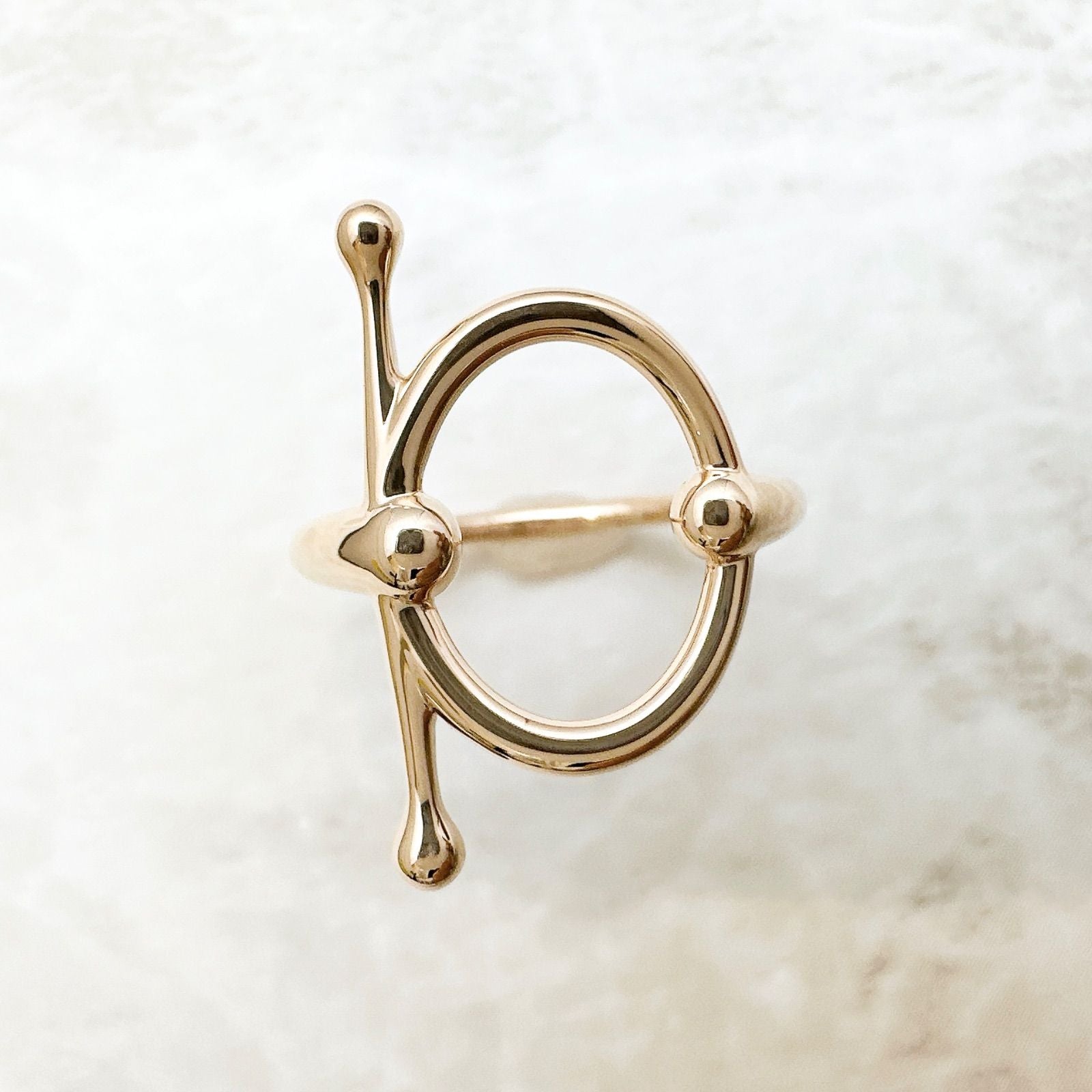 Hermes Pink Gold Ring — view 3