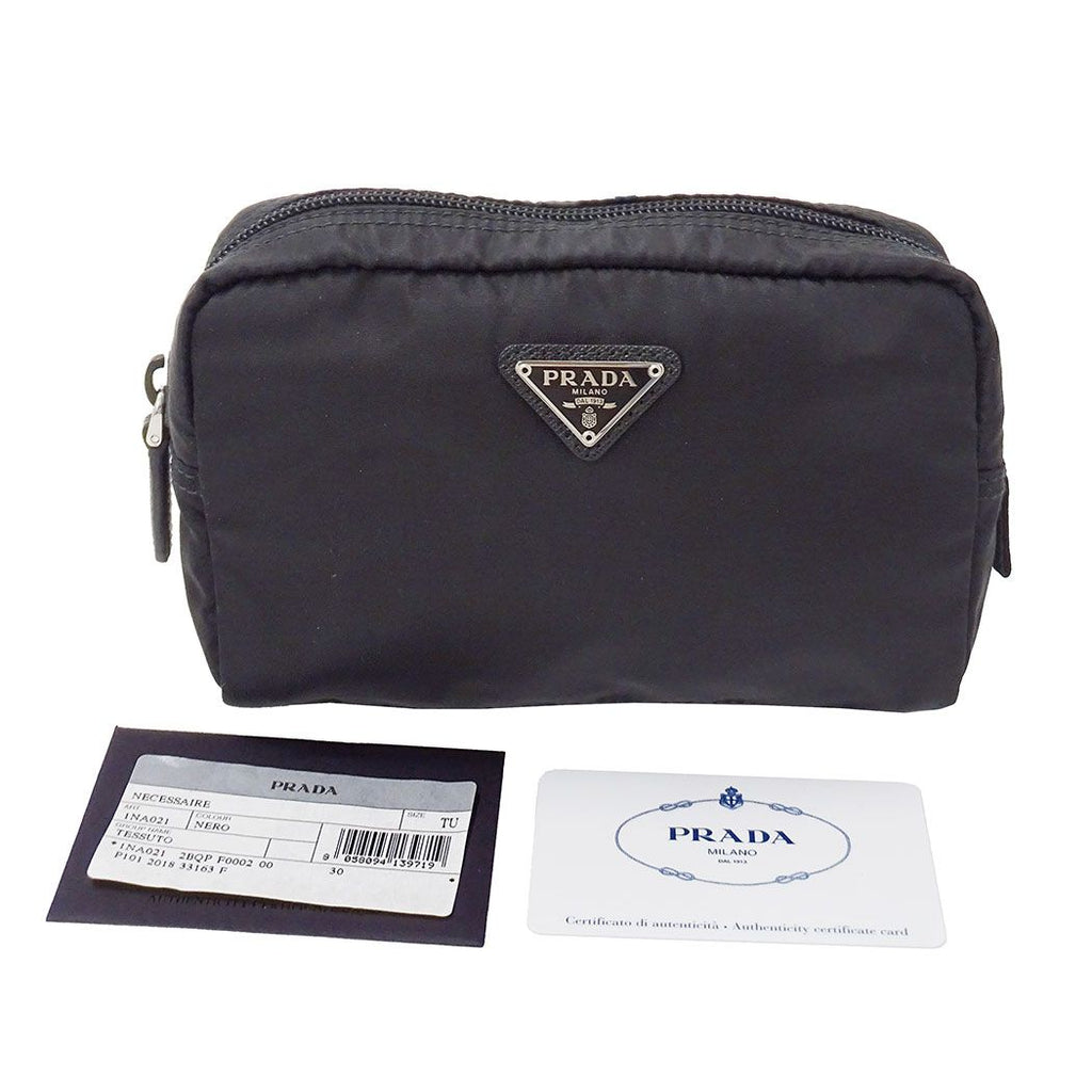 Prada Pouch Nylon Black Makeup Case Simple Daily — view 5